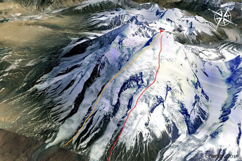 Предполагаемые маршруты автовосхождения команды HRM на вершину Музтаг-Ата Предполагаемые маршруты автовосхождения команды HRM на вершину Музтаг-Ата
